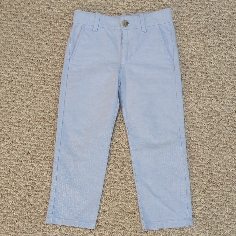 Janie and Jack Sky Blue Toddler Boys Size 4 Dress Pants 100% Cotton